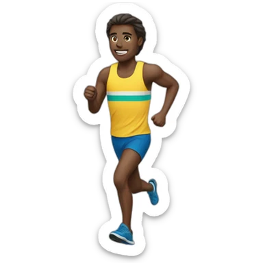 marathon runner sticker
