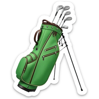golf bag standing upright sticker