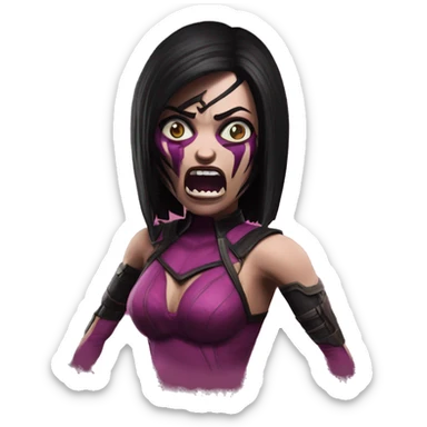 frightened Mileena Mortal Kombat X sticker