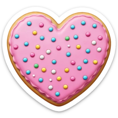an aesthetic pink  christmas cookie sticker