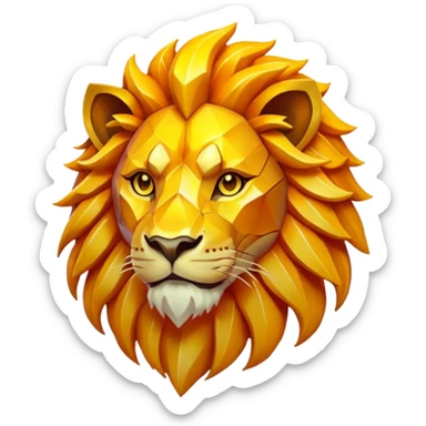 Pokemon legendary laranja and yellow crystal lion sticker