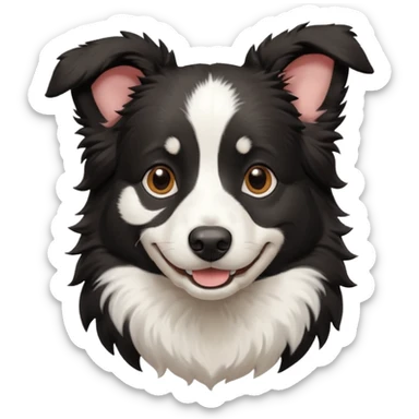 smille black bordercollie sticker