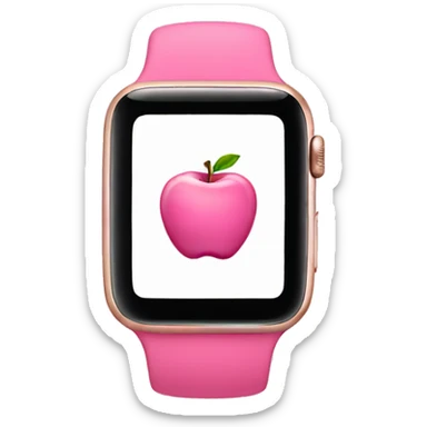 Pink Apple Watch  sticker