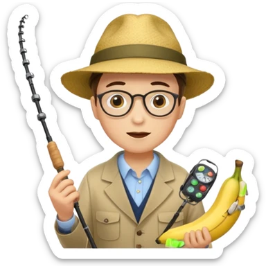 Make accountant loves fishing bananas movies and comics sticker