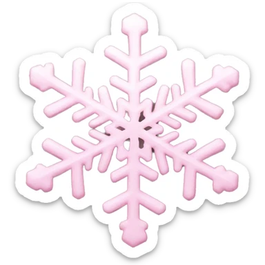 pastel pink snowflake  sticker