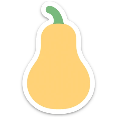 colored icon of a squash fruit with green stem and yellow-orange body sticker