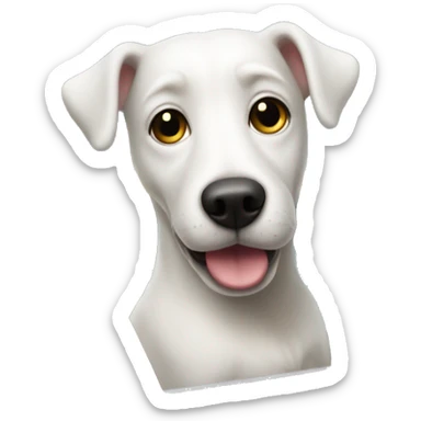 White dog in a taxi sticker