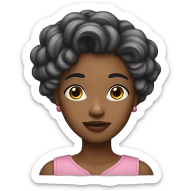 Fille maquillée sticker