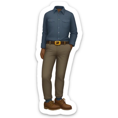 pants belt shoes socks pile sticker