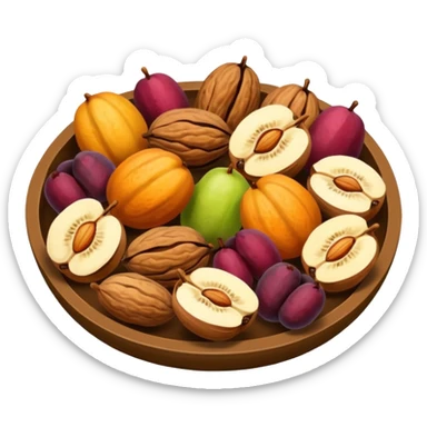 a pack of nuts and dried fruits snack sticker