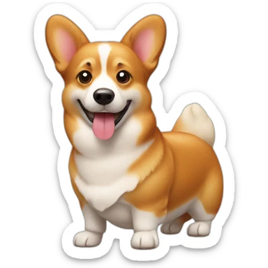 corgi in a bread like the sausage in a hot dog sticker