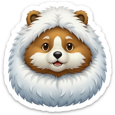 animal russe sous la neige sticker