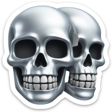skeleton made out of chrome sticker