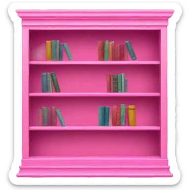 Pink bookcase sticker