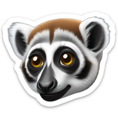 un lemur avecune manette  sticker