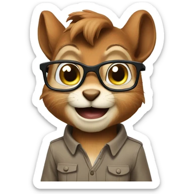 I want a nerd squirrel emoji sticker