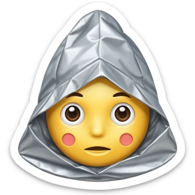 tin foil hat  sticker