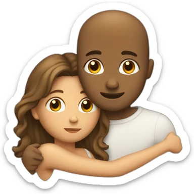 Deux personne qui se font un calin sticker