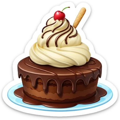 dessert flying island sticker