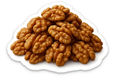 montagna di noci sbucciate, iperrealistici 4k sticker