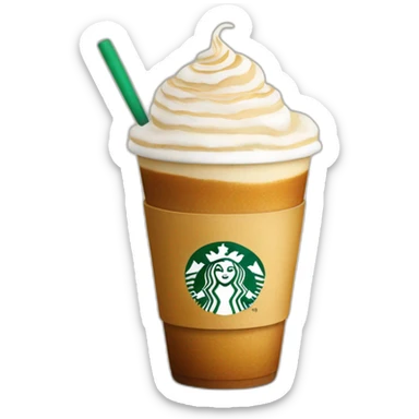 1 latte starbuck and croissant sticker