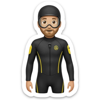 Male 38 short beard, moroccan, scuba diving sticker