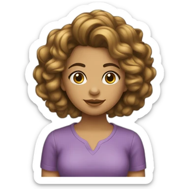 Menina de cabelo liso branquinha sticker