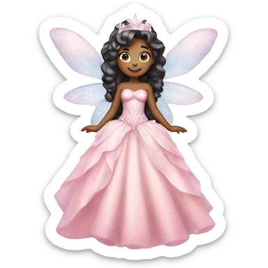 light pink fairy princess sparkly dress sticker