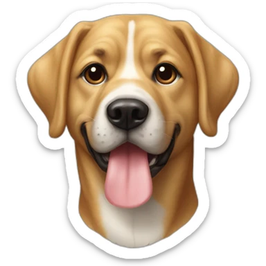 Chien avec une pastèque sur la tete sticker