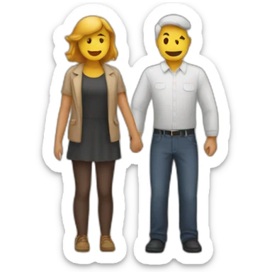 Personne qui embrasse une personne sticker