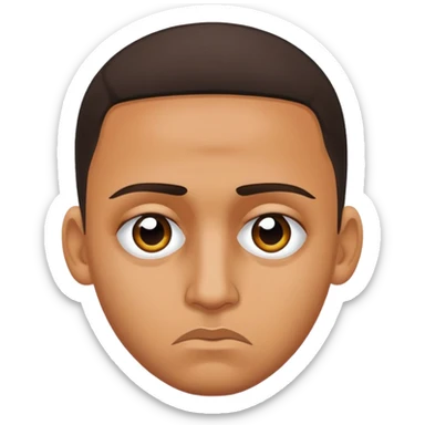 Sad and Stressed Reggaeton Music Singer, with dark circles under the eyes sticker