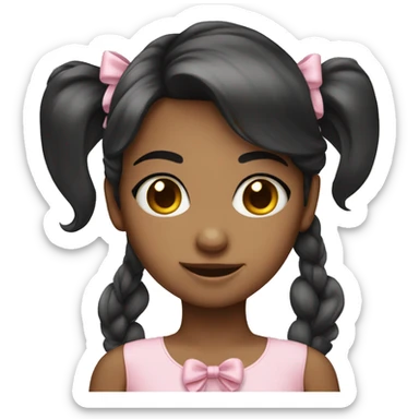Cute bow girl sticker