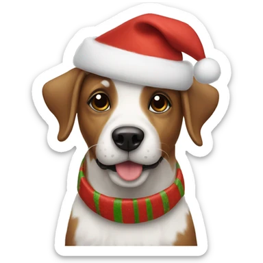 Christmas dog sticker