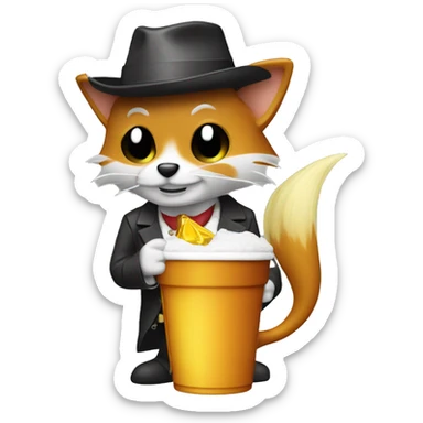 tails with a pimp cup sticker