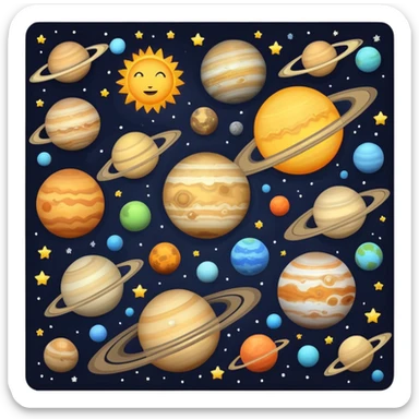 The solar system sticker