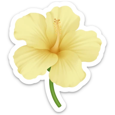 A pale yellow hibiscus sticker
