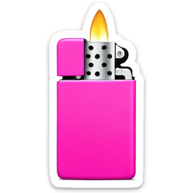 Hot pink lighter sticker