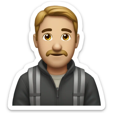 Frío abrazándose el mismo sticker