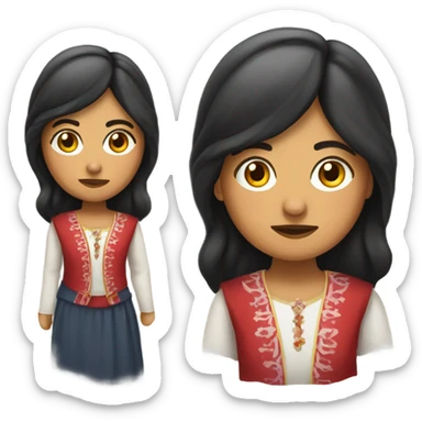 Mujer malvada morena y peruana sticker