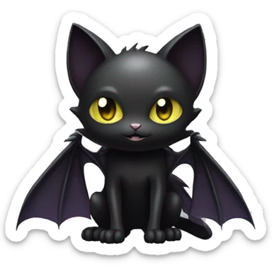 Shiny Dark-type-Poison-type-Fakémon-Bat-Cat full body sticker