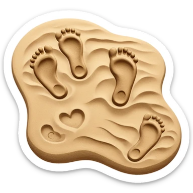 two footprints: child and adult sticker