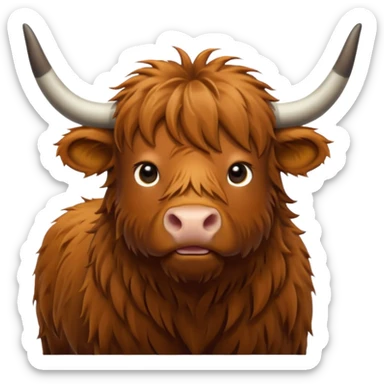 highland cow sticker