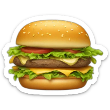 Mange un hamburger sticker