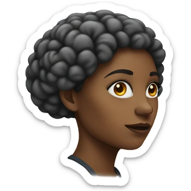 black woman with brain-power sticker