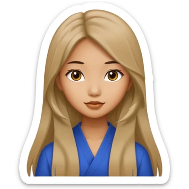 Rich Instagram baddieAsian girl with long hair sticker