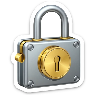 Lock with money symbol sticker