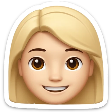 Roblox character face, cute and friendly sticker