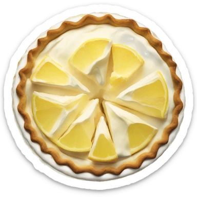 a slice of lemon meringue pie sticker