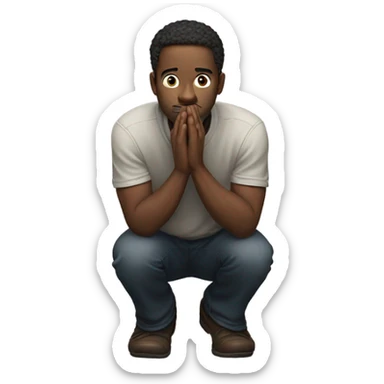 a guy begging  sticker