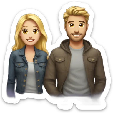 Boyfriend birthday and couple photo sticker